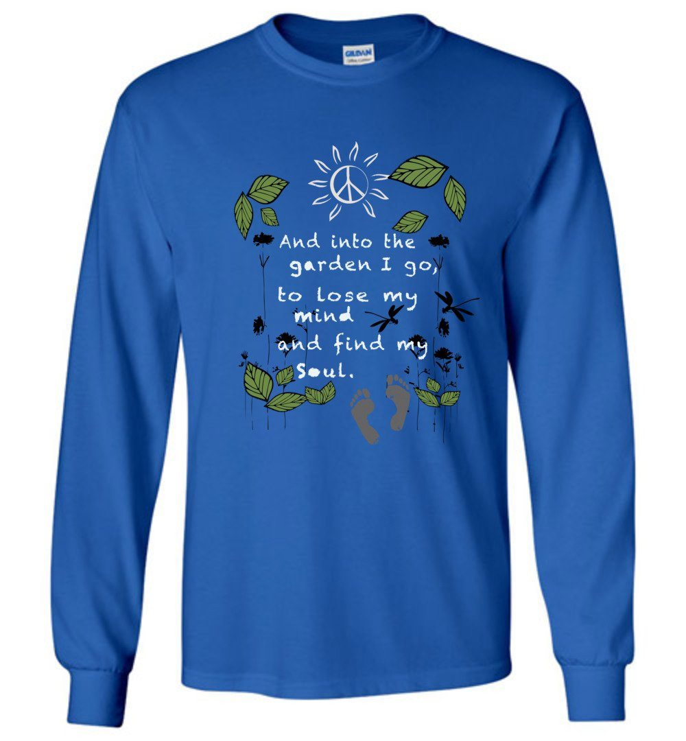 Into The Garden T-shirts Heyjude Shoppe Long Sleeve Tee Royal Blue S