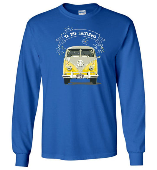 2021 - To The Happiness - Long Sleeve T-Shirts Heyjude Shoppe Royal Blue S 