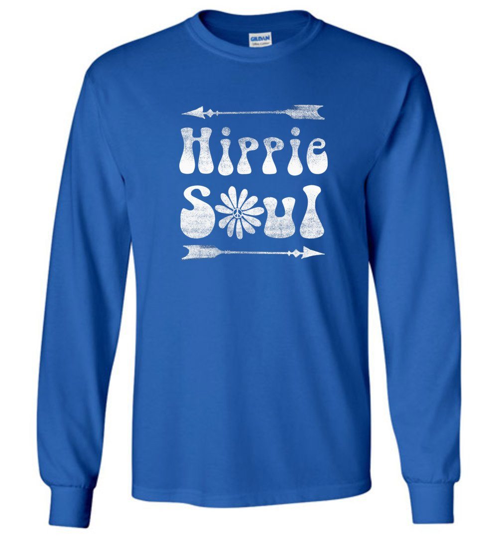 Hippie Soul Long Sleeve T-Shirts Heyjude Shoppe Royal Blue S 