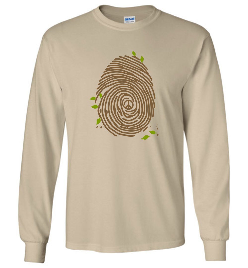 Nature Figure Print - Earth Day T-shirts Heyjude Shoppe Long Sleeve Tee Sand S