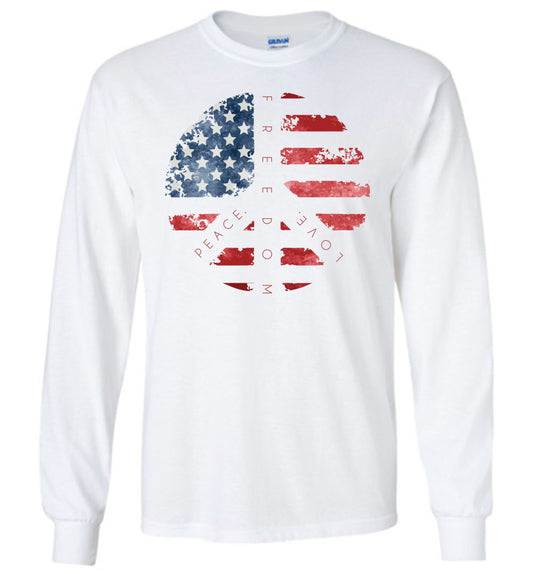 Peace Love Freedom - Long Sleeve T-Shirts