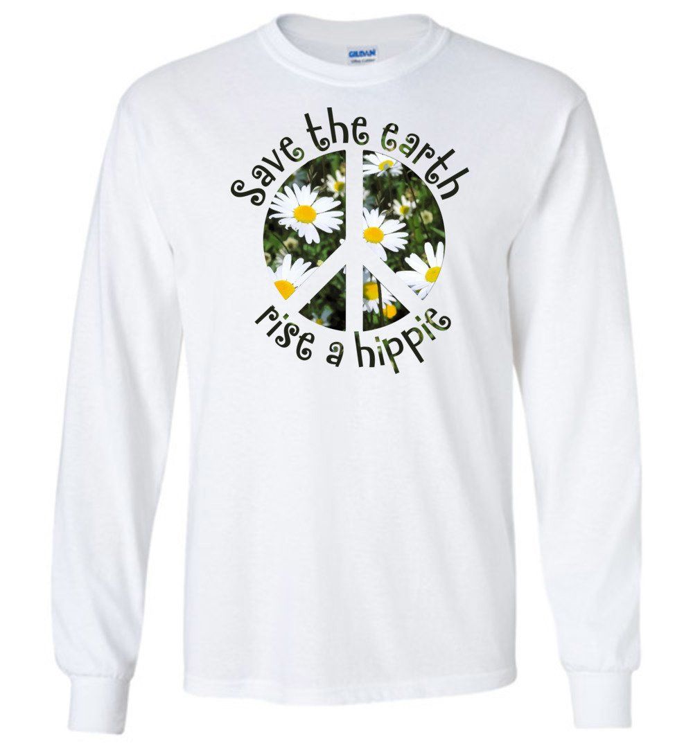 Rise A Hippie - Daisy T-Shirts Heyjude Shoppe Long Sleeve Tee White S
