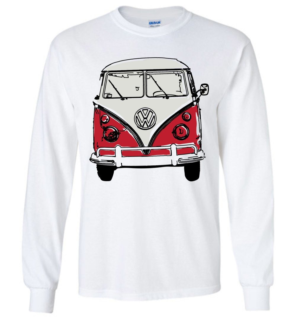 Hippie Van Long Sleeve T-Shirts Heyjude Shoppe White S 