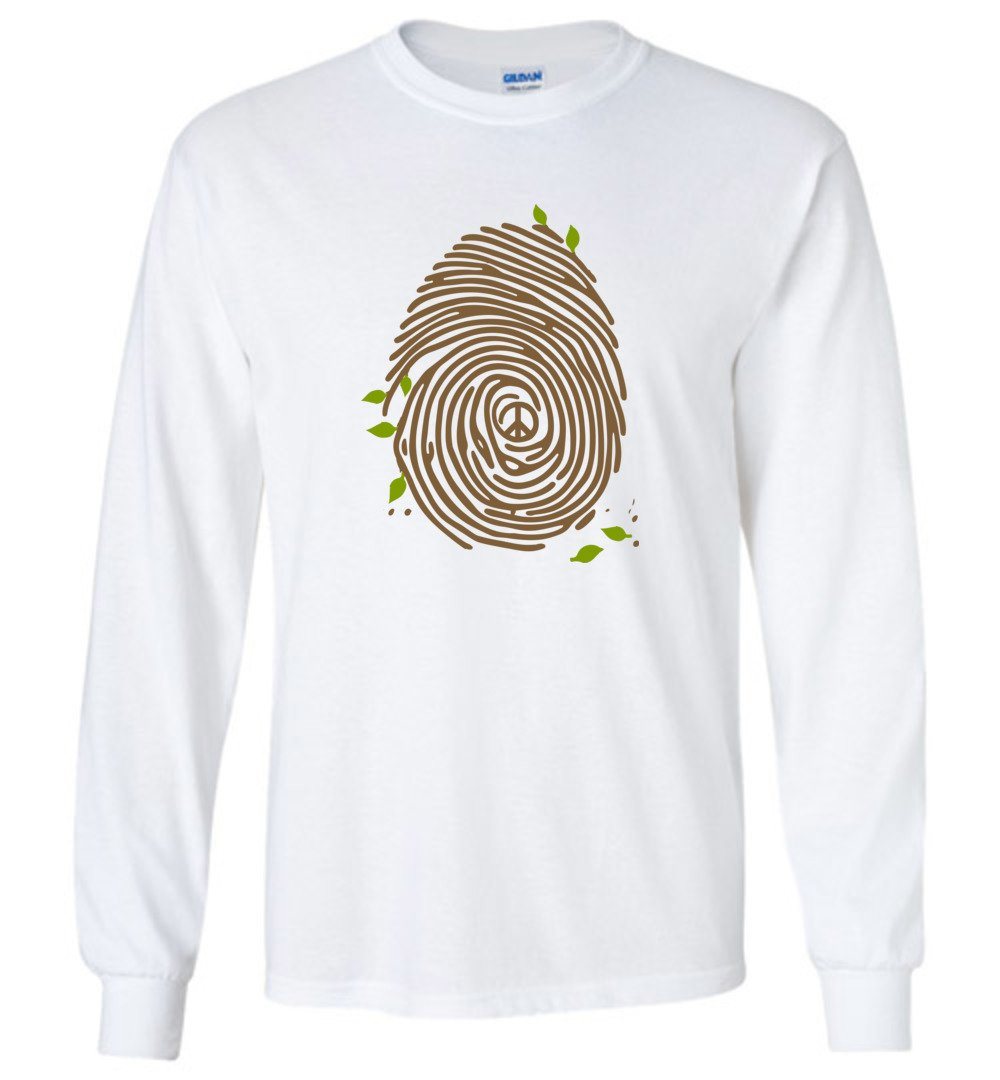 Nature Figure Print - Earth Day T-shirts Heyjude Shoppe Long Sleeve Tee White S