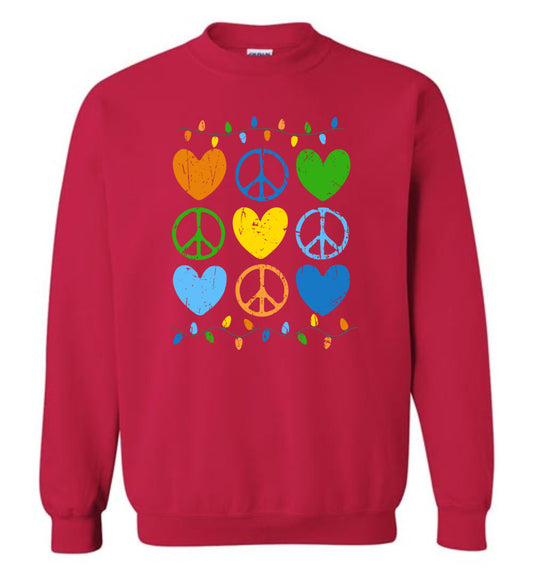 Peace Love Light Holiday Sweatshirts