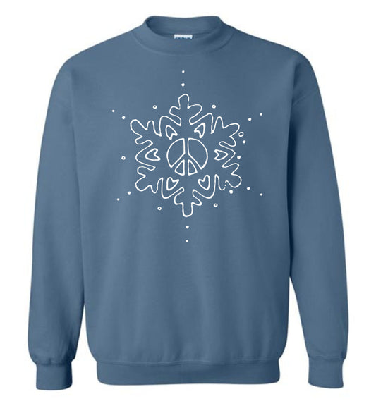 Peace Love Snowflake Sweatshirts
