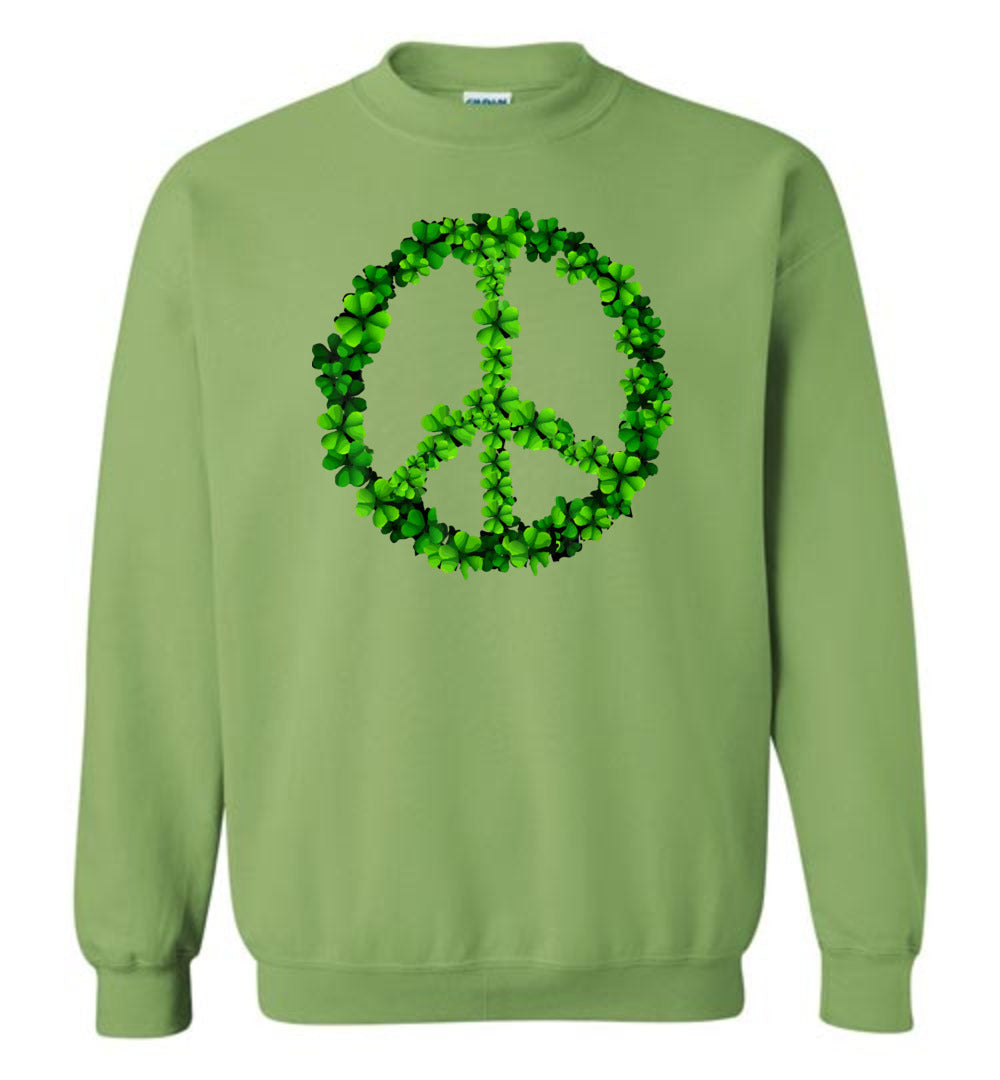Shamrock Peace Sign Crewneck Sweatshirt