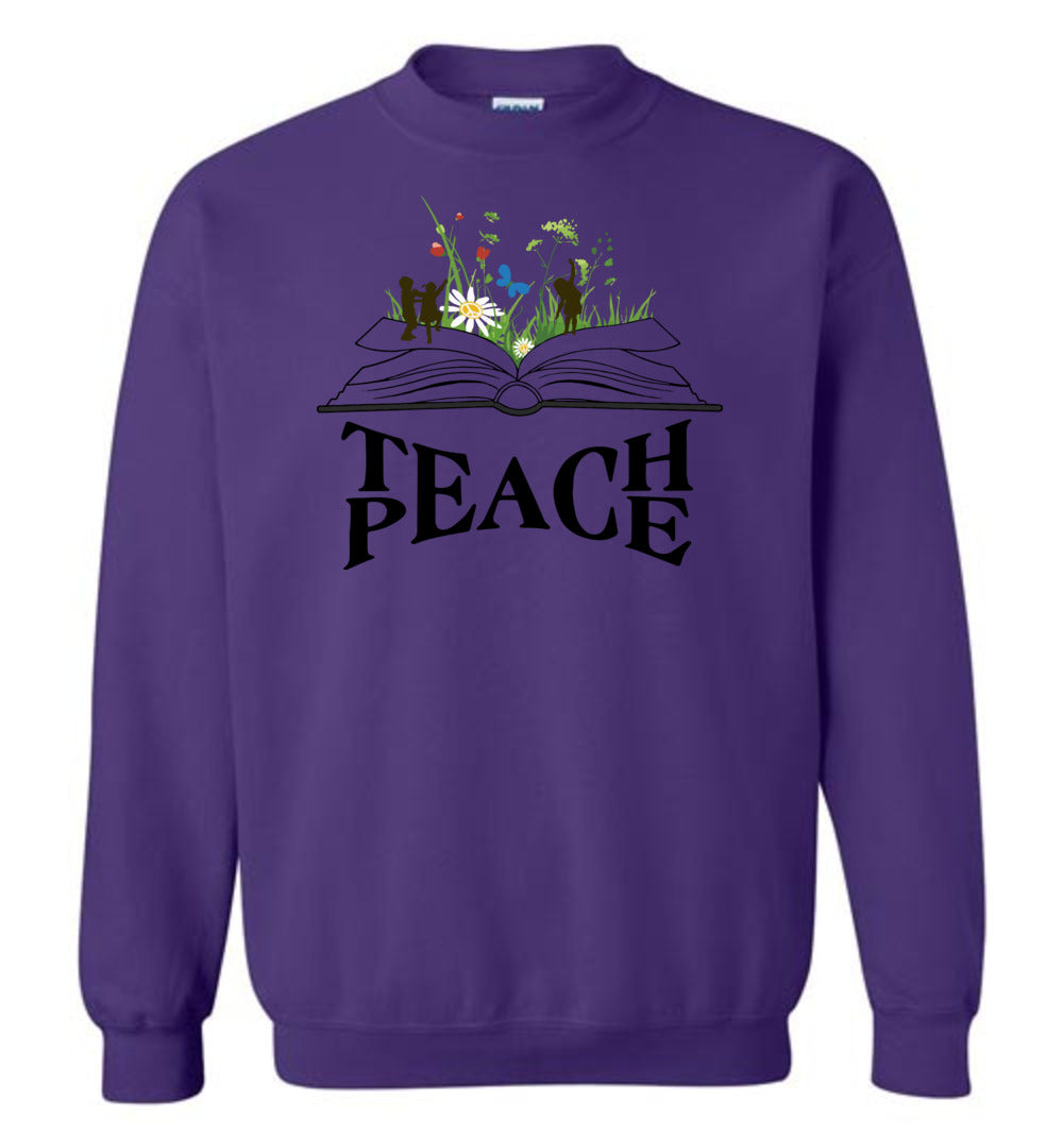 Happy Book - Teach Peace Sweatshirt