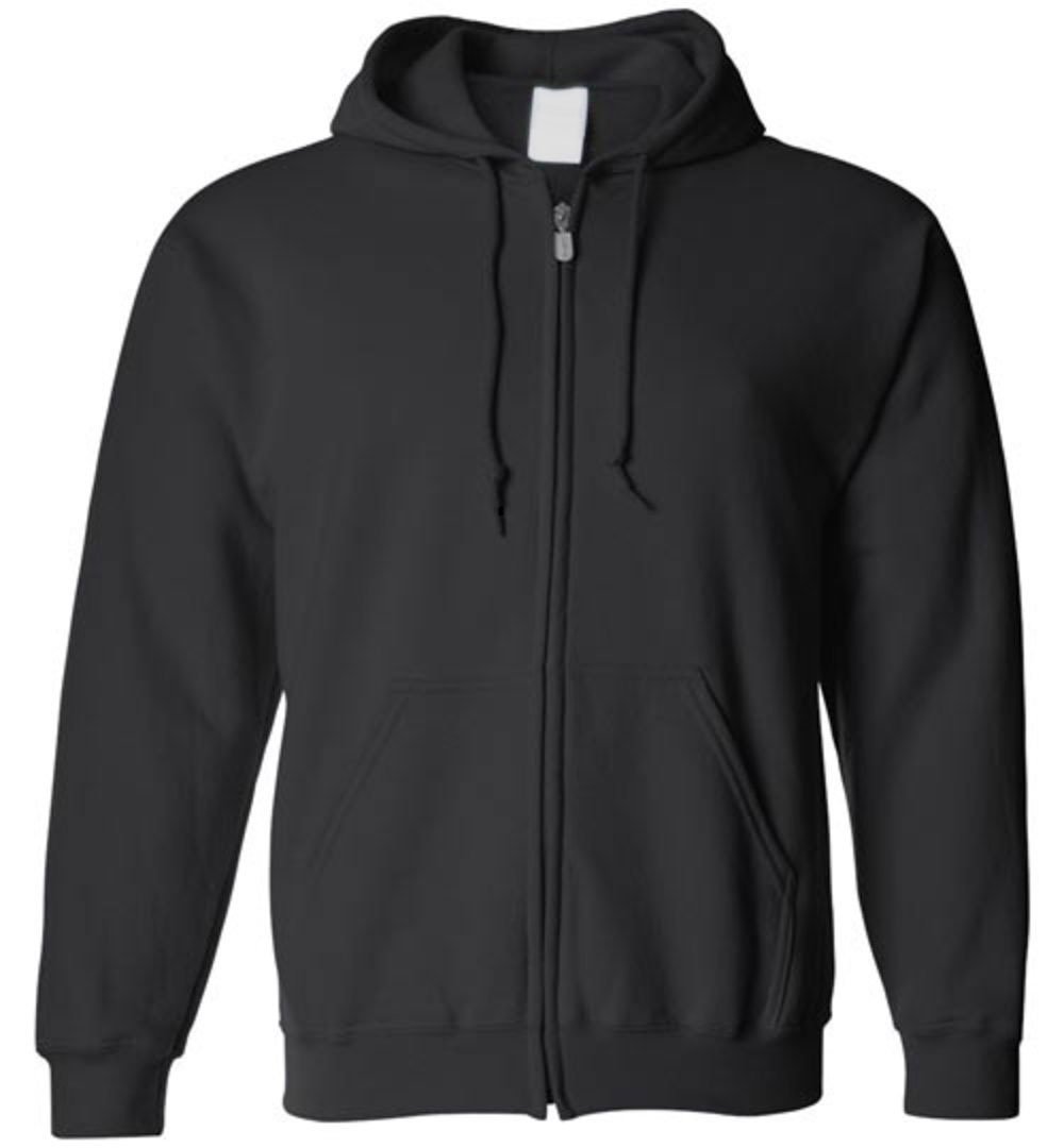 front mockup ZIP HOODIE Heyjude Shoppe Black S 