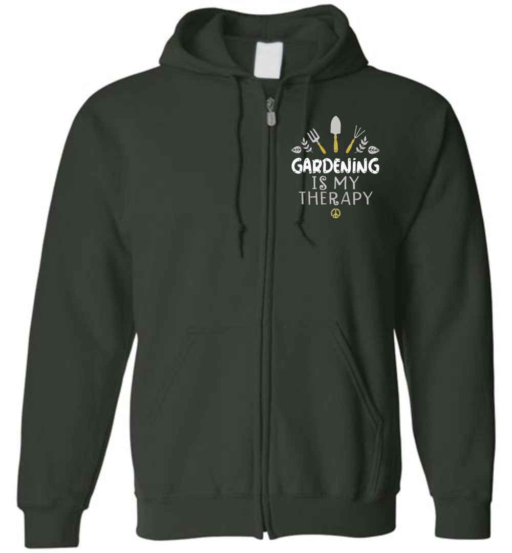 Gardening is My Therapy - Zip Hoodie