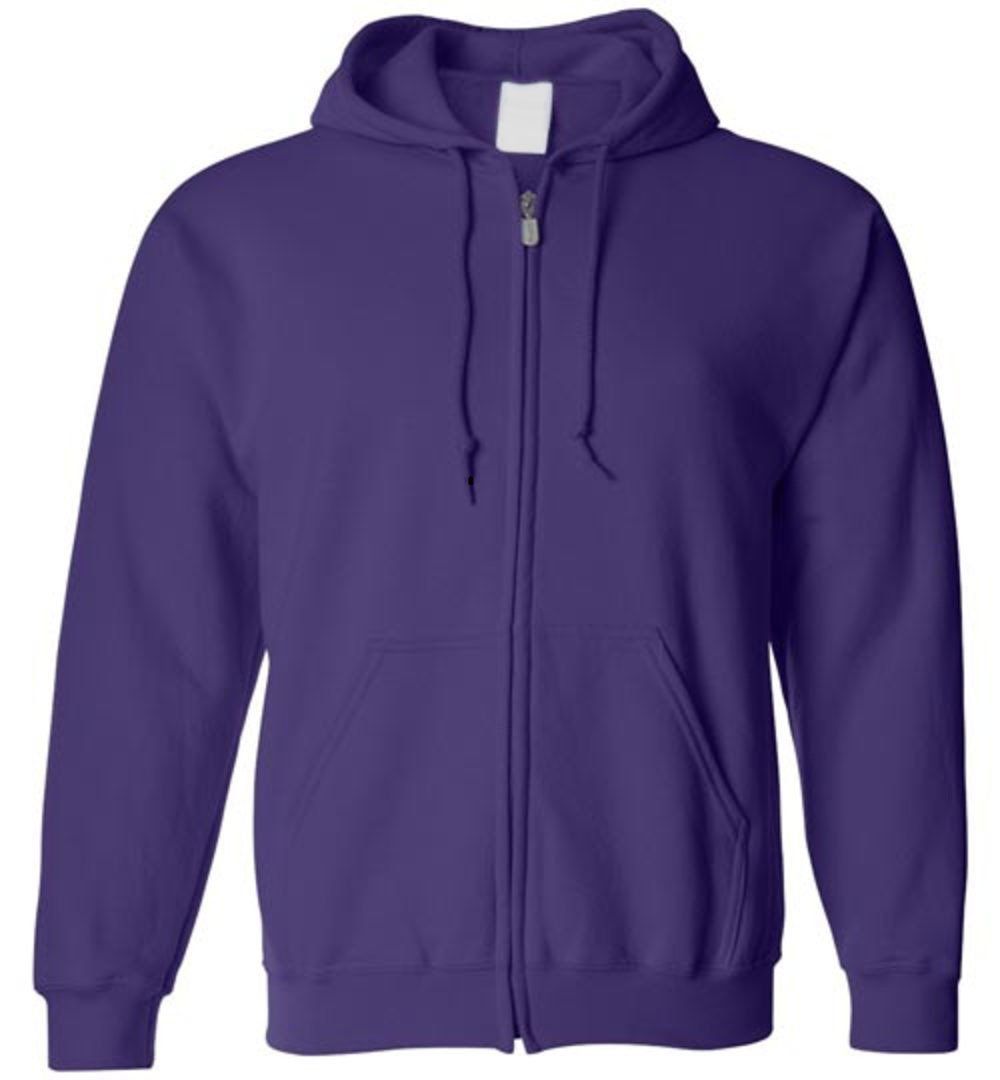 front mockup ZIP HOODIE Heyjude Shoppe Purple S 