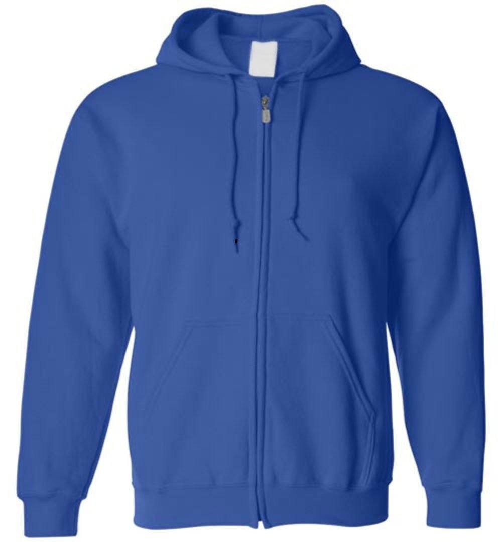 front mockup ZIP HOODIE Heyjude Shoppe Royal S 