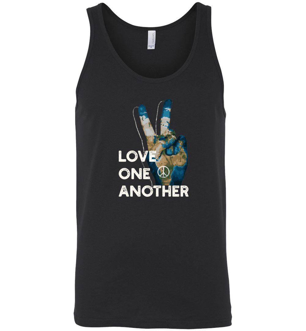 Love One Another - Peace Sign Tank Heyjude Shoppe Men's/unisex tank Black S