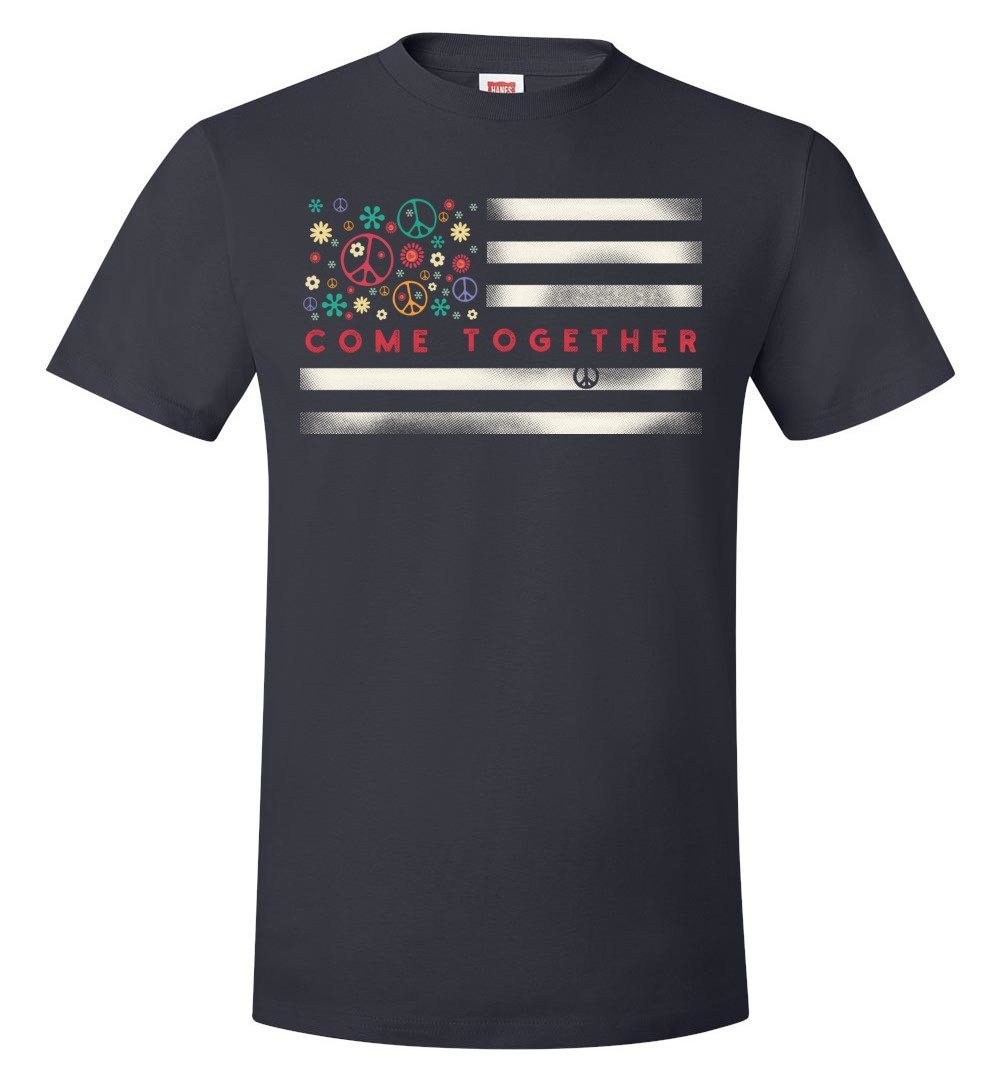 Come Together Flag Tshirts Heyjude Shoppe Deep Navy S 