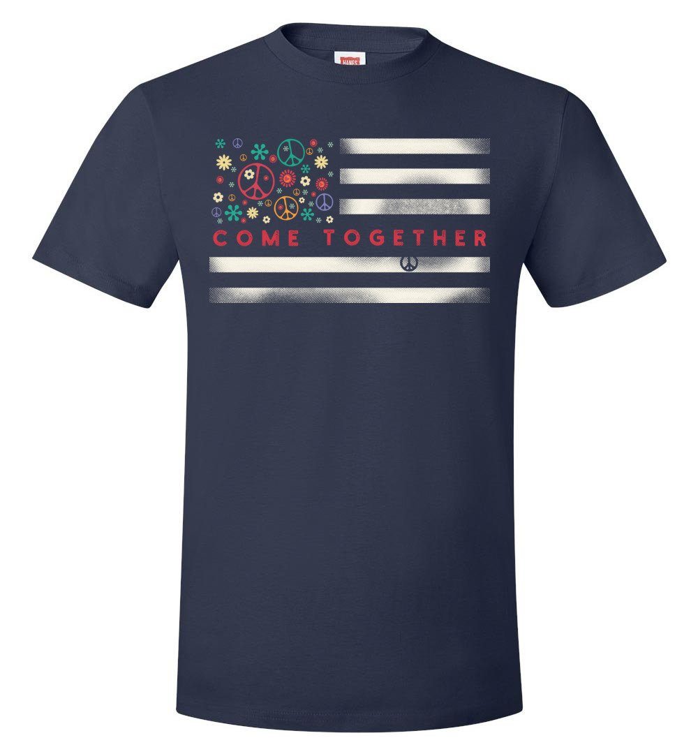 Come Together Flag Tshirts Heyjude Shoppe Navy S 