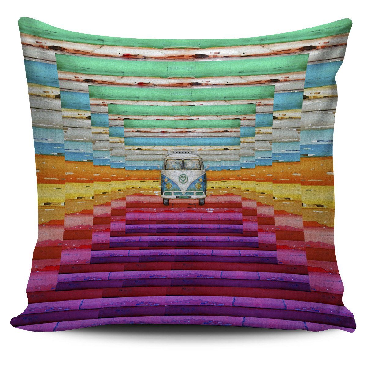 Hippie Van Pillow Cover Gift Heyjude Shoppe 