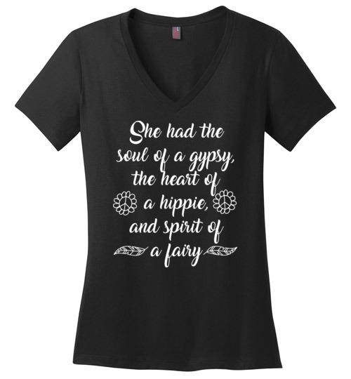 Hippe Gypsy Fairy VNeck Tee Heyjude Shoppe Black S 