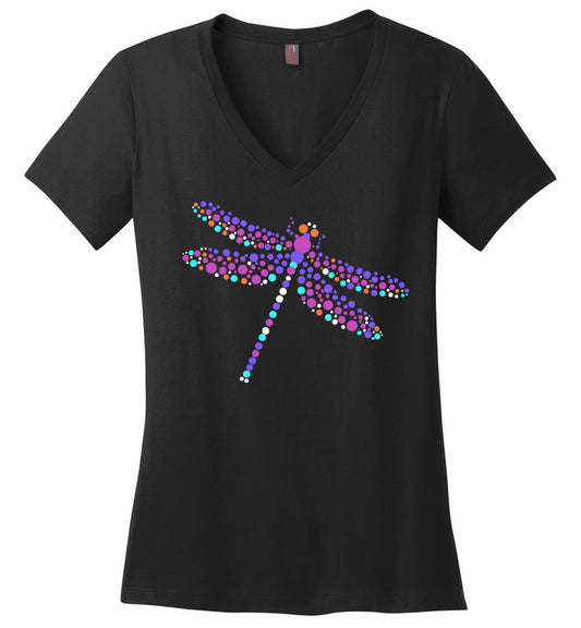 Colorful Dragonfly V-necks