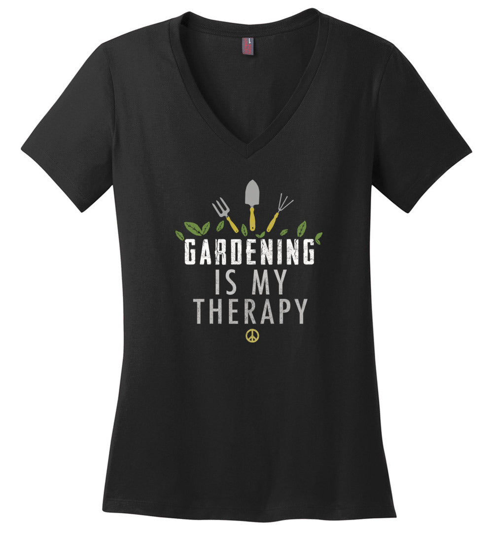 Gardening Is My Therapy V-Neck