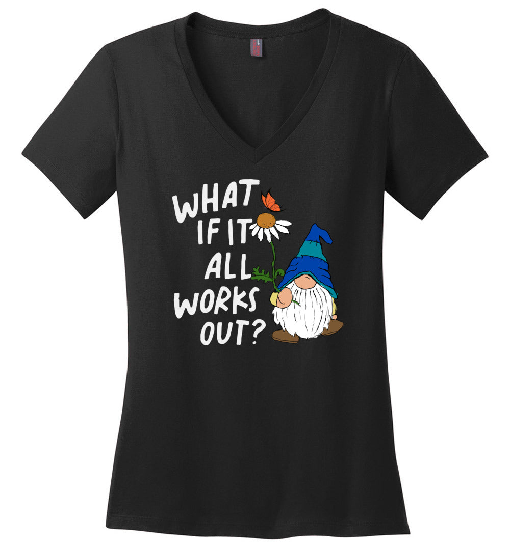 Spring Gnome - What If It All Works Out? V-necks