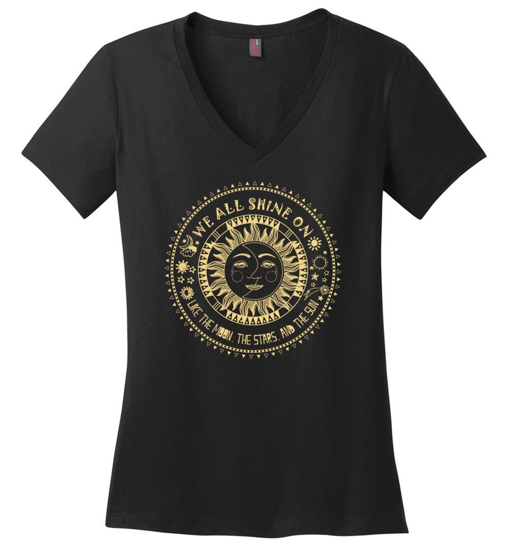 We All Shine On - VNeck Tee Heyjude Shoppe Black XS 