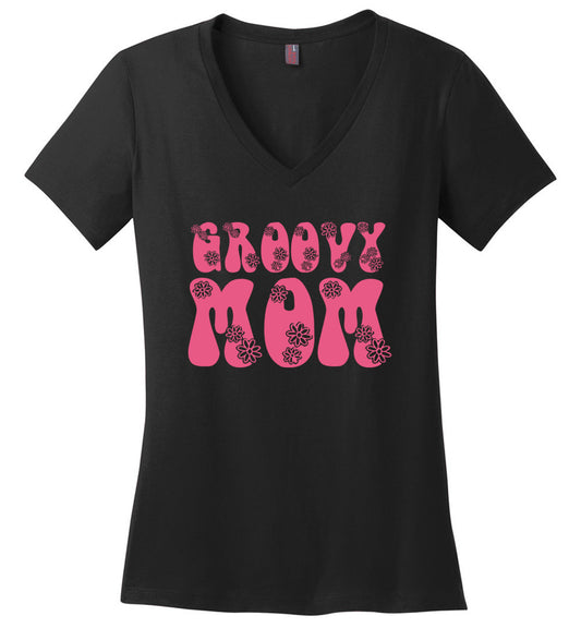 Groovy Mom V-necks