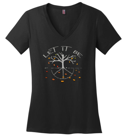 Let It Be Fall V-neck