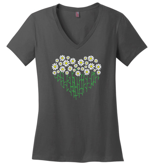 Daisy Heart V-neck