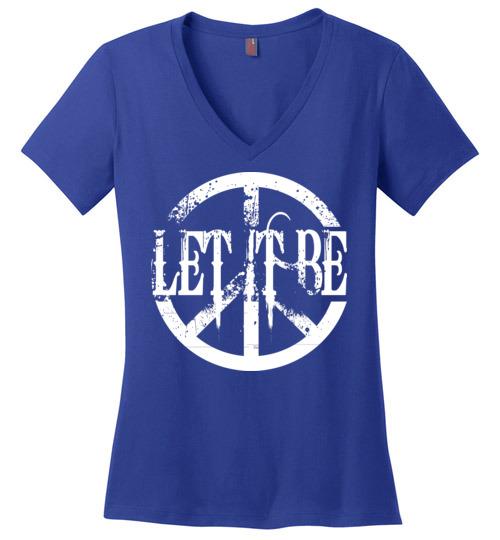 Let It Be with Peace Heyjude Shoppe Deep Royal S 