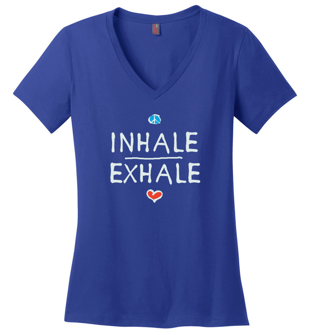 Inhale Peace Exhale Love V-necks