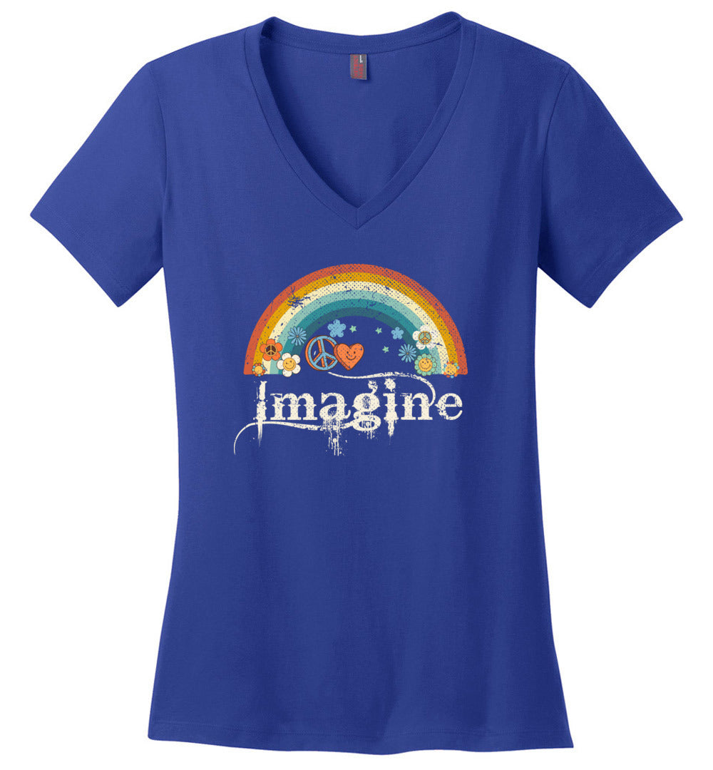 Imagine Vintage Rainbow V-necks
