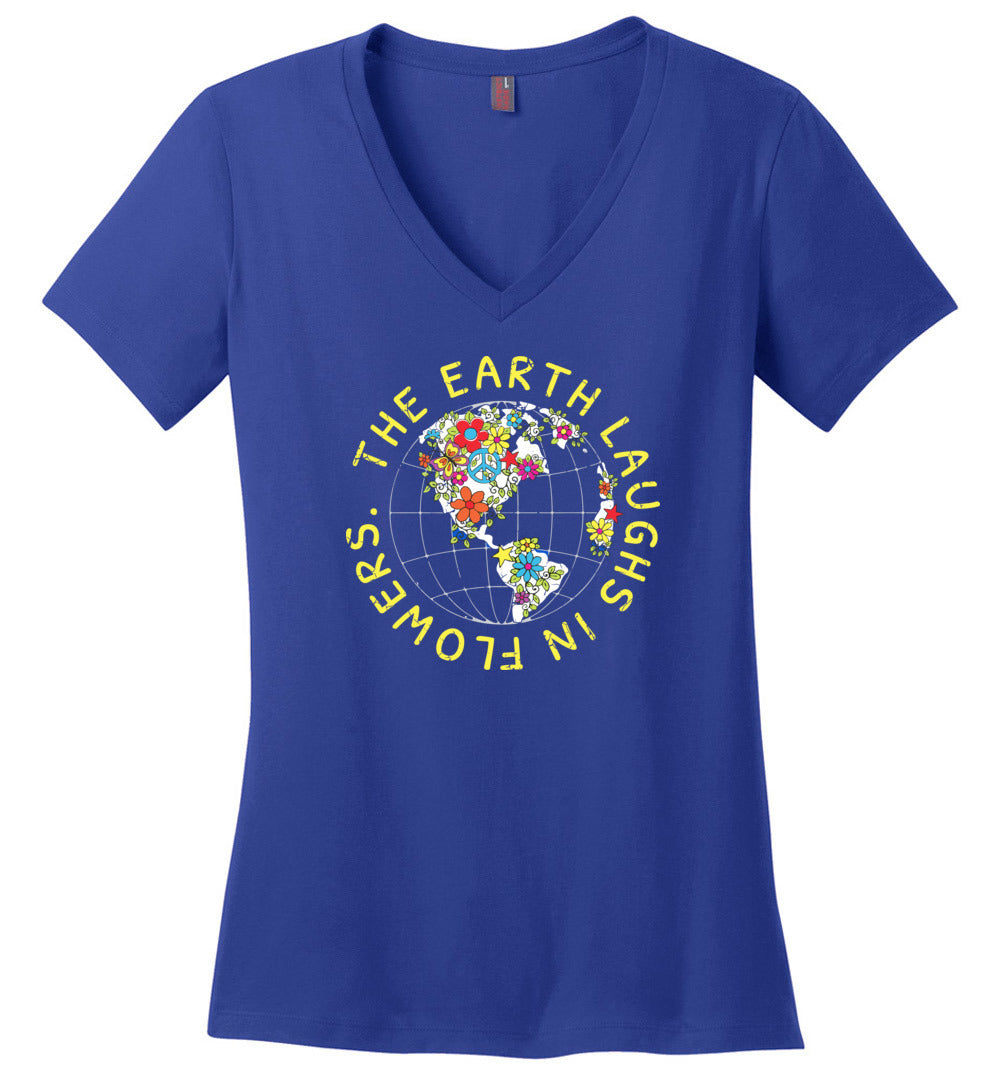 The Earth Laughs In Flowers V-neck