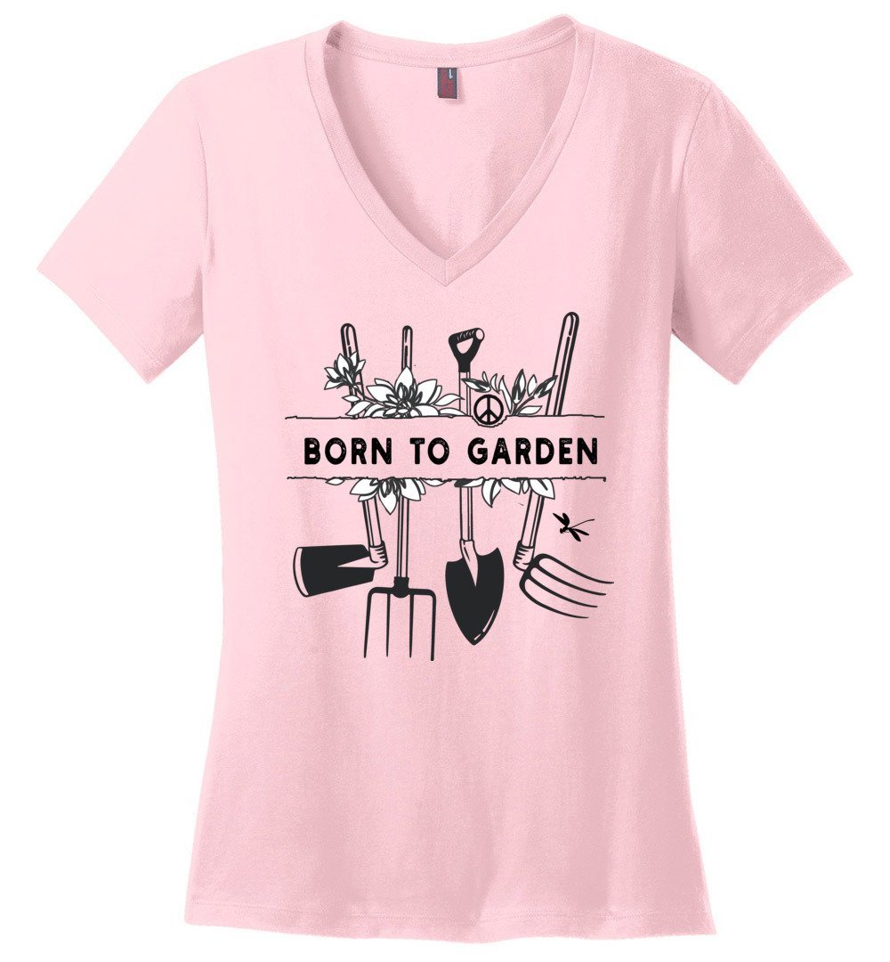 Born To Garden V-neck Heyjude Shoppe Light Pink S 
