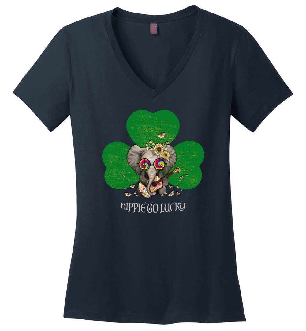 Hippie Elephant - Hippie Go Lucky Vneck Heyjude Shoppe Navy XS 