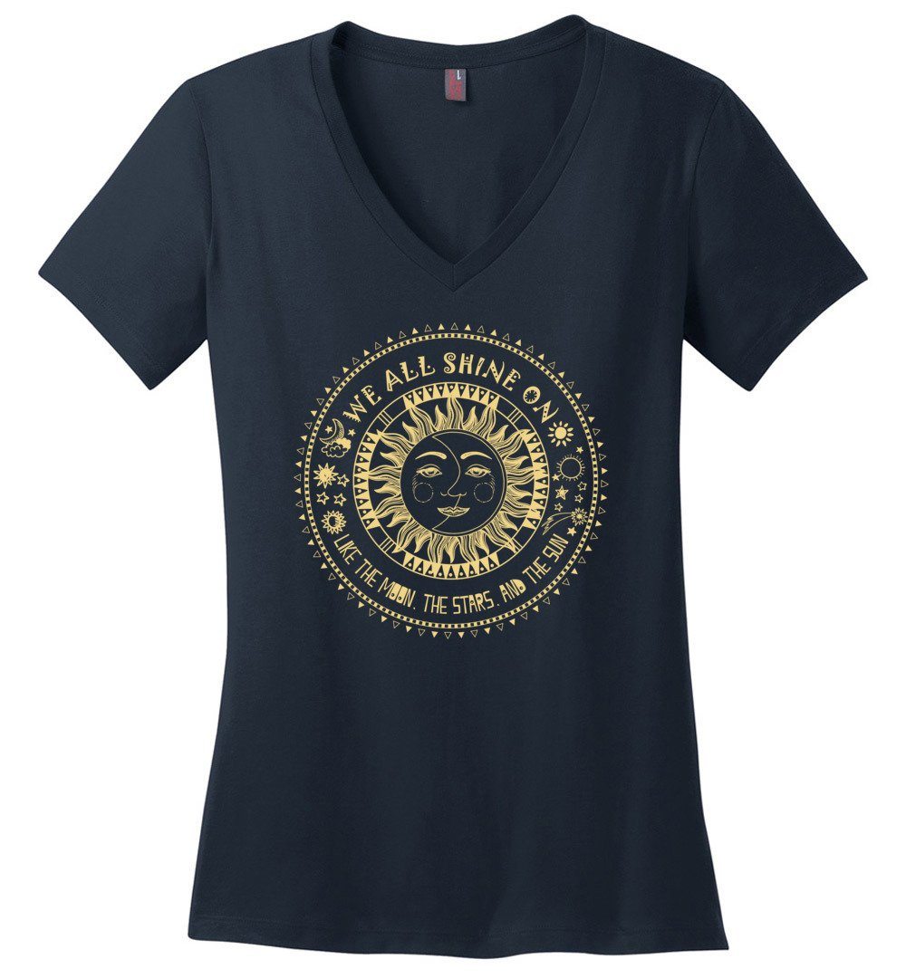 We All Shine On - VNeck Tee Heyjude Shoppe Navy XS 