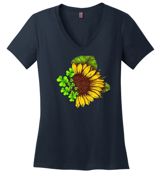 Hapy Go Lucky V-neck Heyjude Shoppe Navy XS 