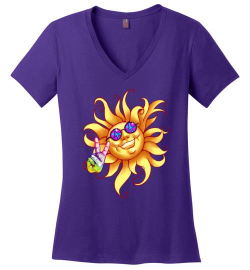 Sun - Peace Out Heyjude Shoppe Purple S 