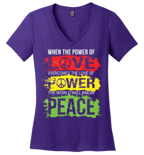 The World Will Know Peace Heyjude Shoppe Purple S 
