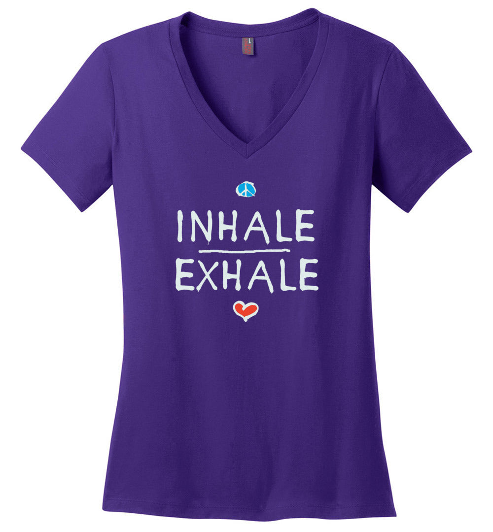 Inhale Peace Exhale Love V-necks