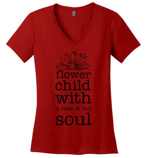 Flower Child With A Rock And Roll Soul Heyjude Shoppe Red S 