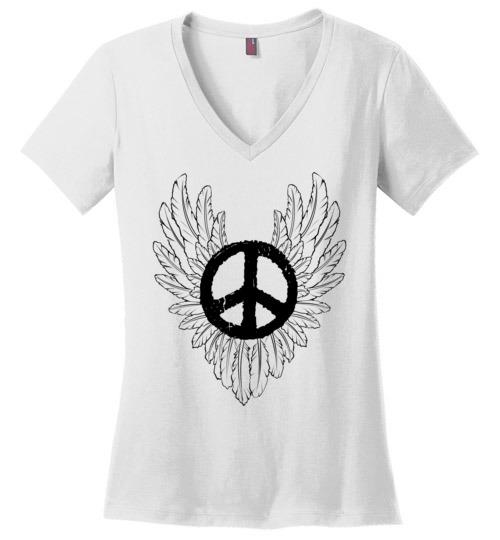 Peace Sign Wings Heyjude Shoppe White S 
