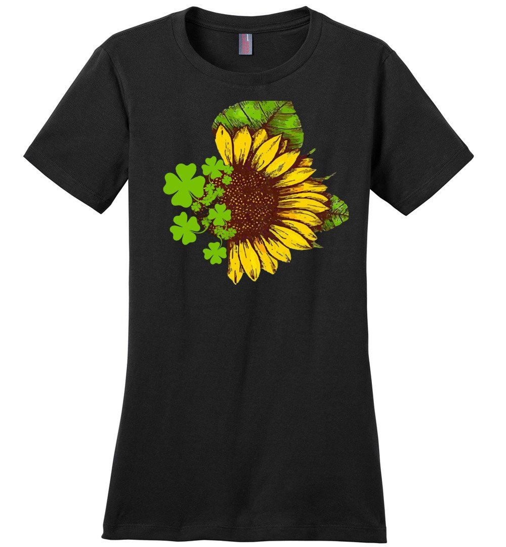 Sunflower - Clovers T-shirts Heyjude Shoppe Ladies Crew Tee Black XS