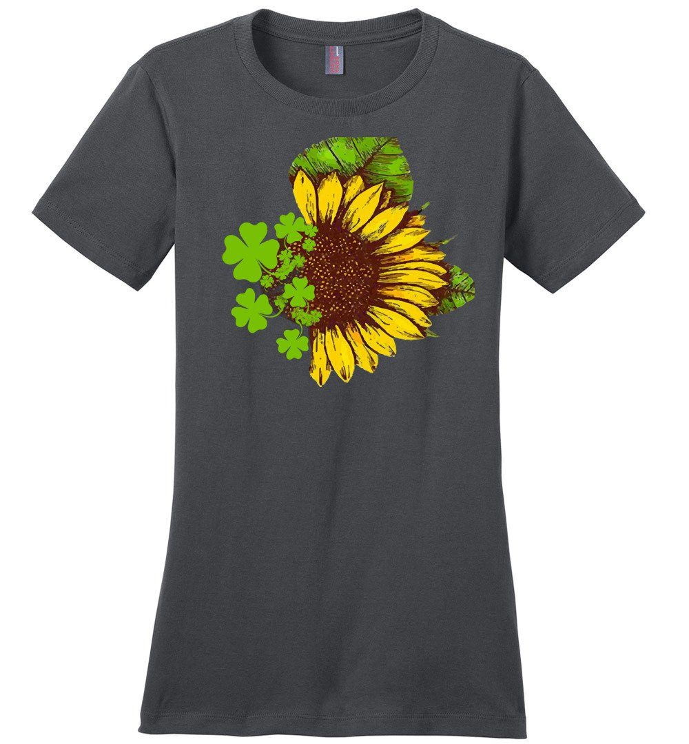Sunflower - Clovers T-shirts Heyjude Shoppe Ladies Crew Tee Charcoal XS