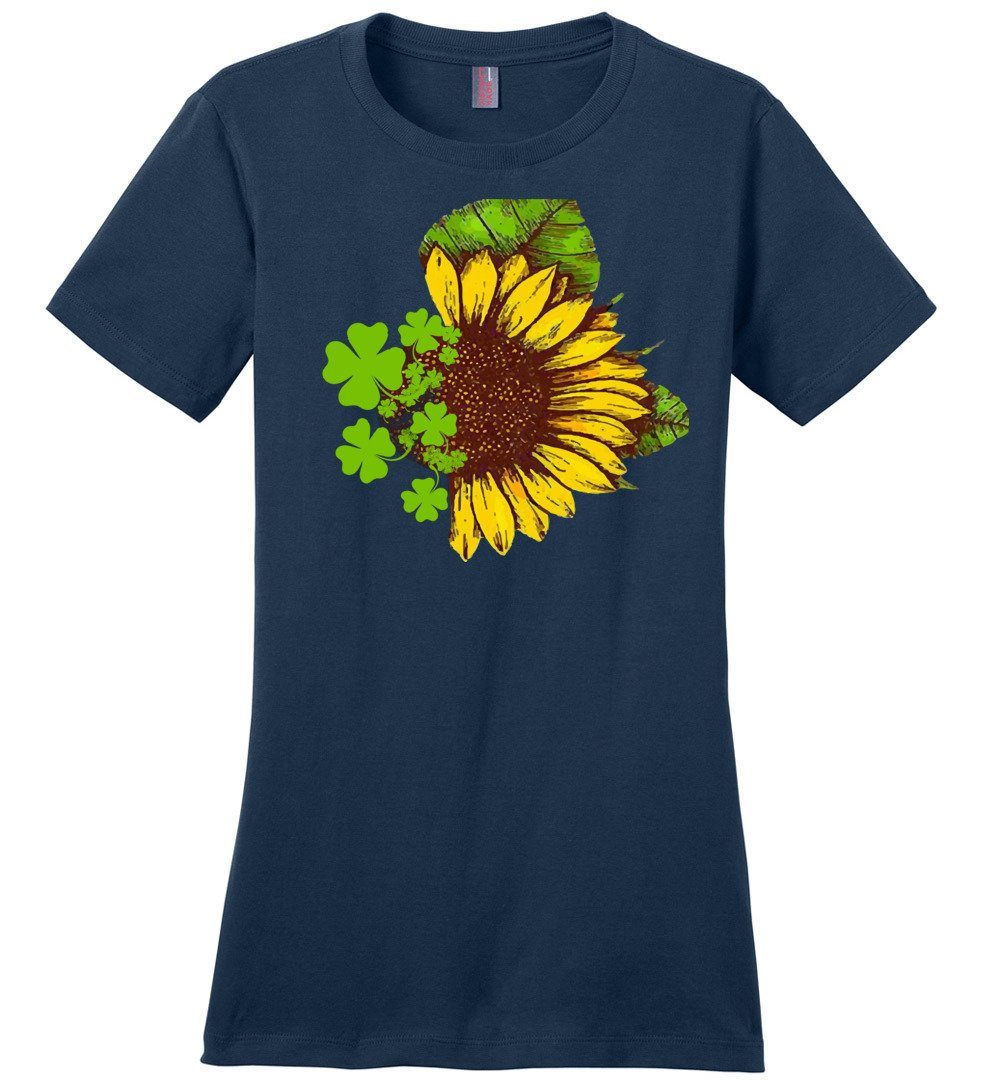 Sunflower - Clovers T-shirts Heyjude Shoppe Ladies Crew Tee Navy XS