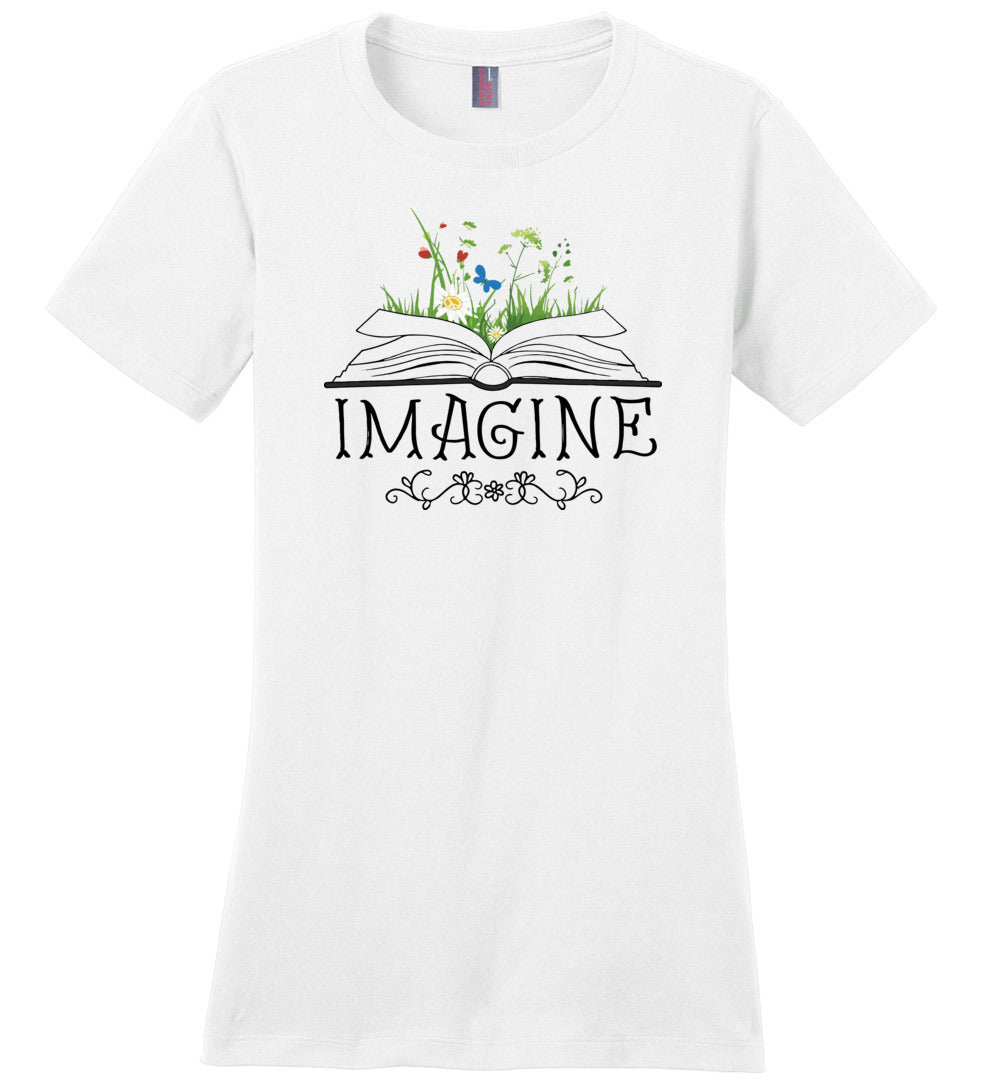 Imagine Wildflowers For Book Lovers T-shirts