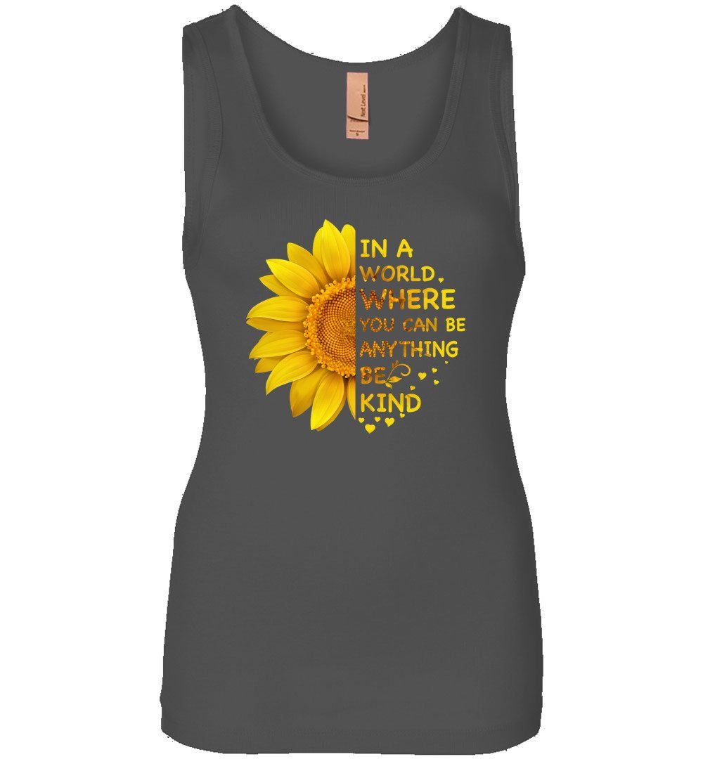 Be Kind - Sunflower Tank Heyjude Shoppe Women's Tank Dark Grey S