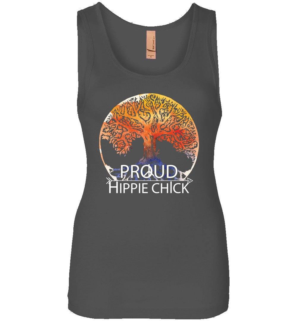Proud Hippie Chick Tank Heyjude Shoppe Dark Grey S 
