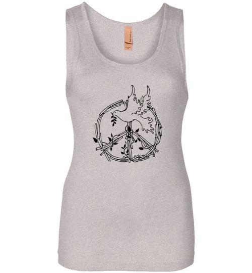 Wings Of Peace Tank Tops T-Shirts Heyjude Shoppe Light Heather Grey S 
