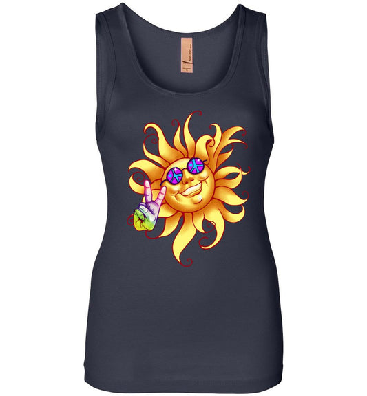 Peace Out Sun Tank Heyjude Shoppe Midnight Navy S