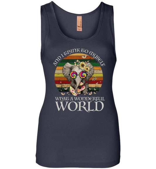 What A Wonderful World Tank Heyjude Shoppe Midnight Navy S 